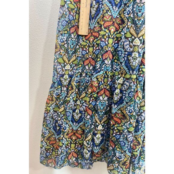 NWT Reset By Jane Esmeralda Bohemian Balloon Sleeve Maxi Open Back Dress Small - Picture 10 of 12
